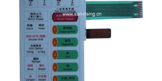 microwave oven panel.