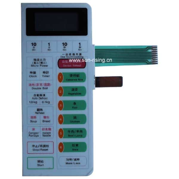 Microwave oven panel