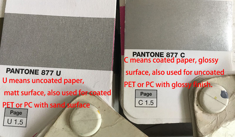 Pantone color U & C